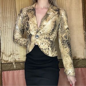Vintage 90’s Leopard Print Women's Jacket